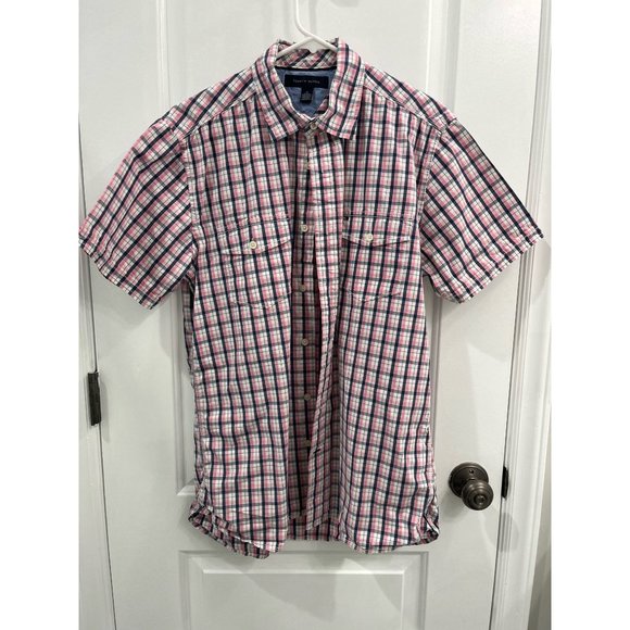 Tommy Hilfiger Other - Tommy Hilfiger Mens Plaid Short Sleeve Button Down Shirt Size M